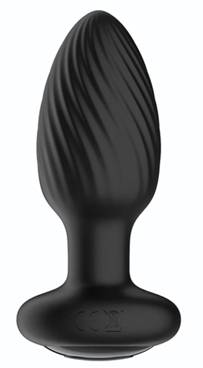 Черная анальная вибровтулка Nexus Tornado - 9,8 см. (Цвет: черный)