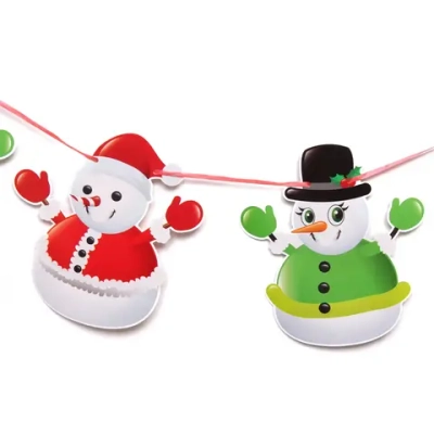 Растяжка бумажная «Веселые снеговички» 3 м