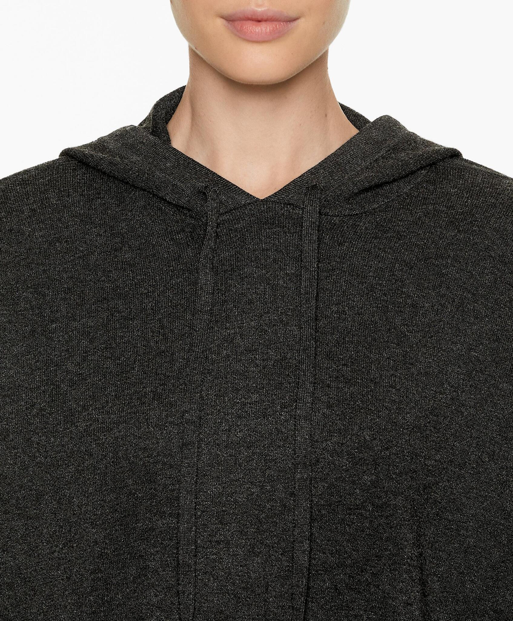 Oysho Трикотажная толстовка с капюшоном, антрацитовый