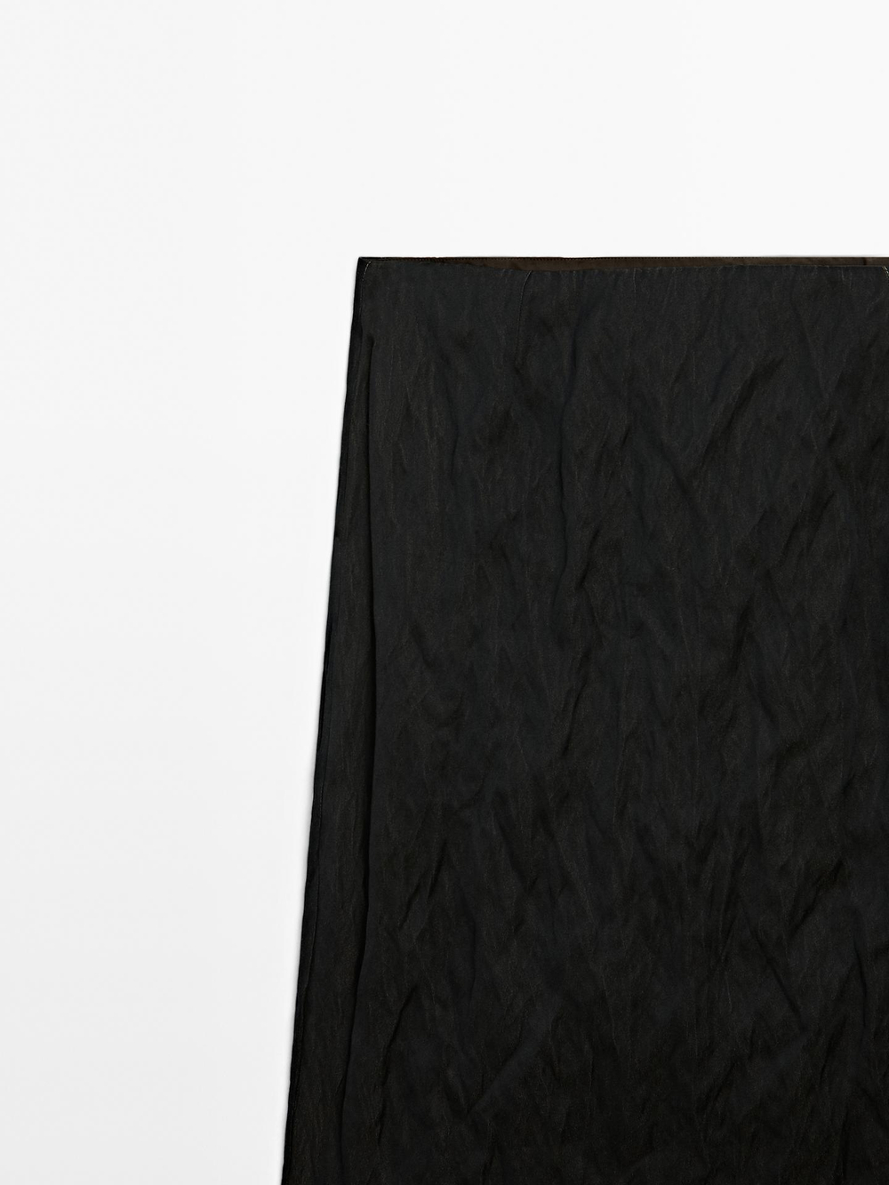 Massimo Dutti Двухслойная юбка из рельефной ткани, черный