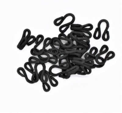 Крючки пришивные в оплетке, р. 22*13 мм, чёрный