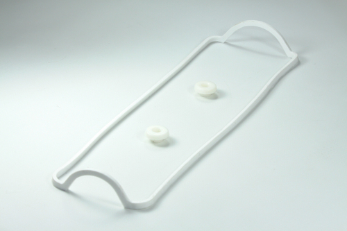 Прокладка клапанной крышки с уплотнительными втулками ВАЗ 2108-21099,2110, Калина, Гранта силикон (белый) (Балаково)