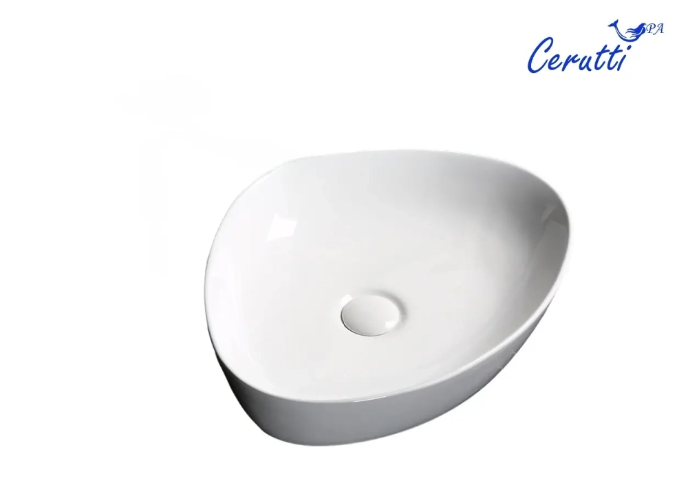 Раковина CR0021C накладная, белая, треугольная 500х400х120 Ceruttispa