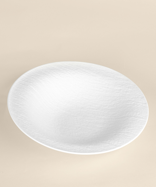 Блюдо фарфоровое MATTE Белое 27 х 7