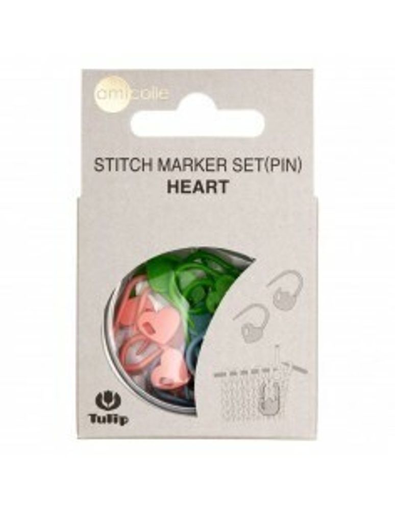 Набор маркеров для вязания "amicolle" сердце (булавки)