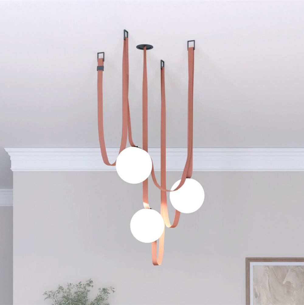 DK5551-BK Cветильник для трека-ремня Belty, серия Orb, со светодиодом, D150*H147мм, 48V DC, 10W, RA90, 120°, 3000K, IP20, белый, акрил