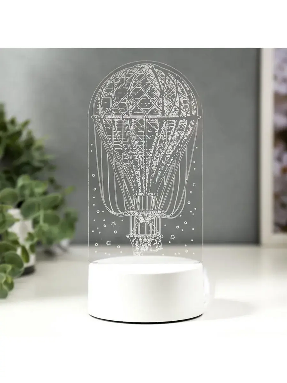 Светильник 3D ночник RISALUX «Воздушный шар», LED RGB, от се