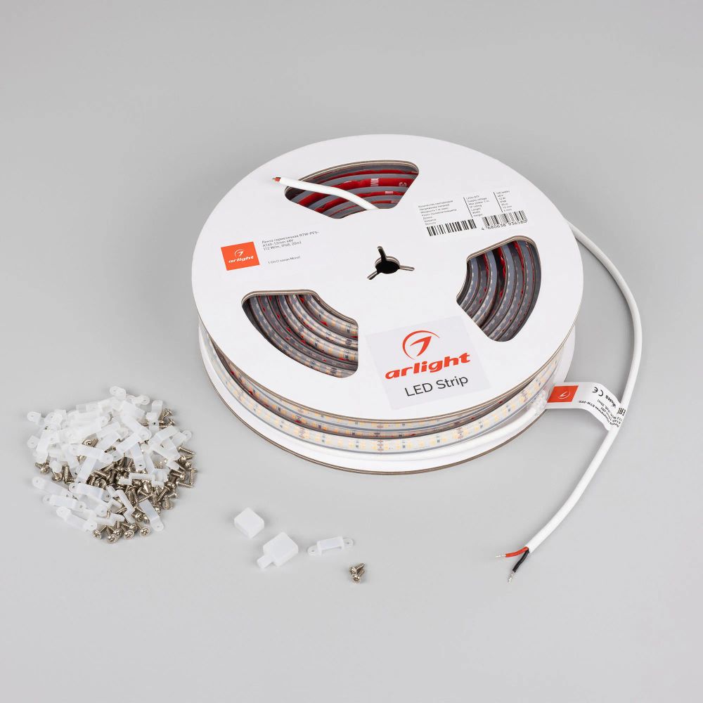 Светодиодная лента герметичная RTW-PFS-A140-12mm 48V Day5000 (12 W/m, IP68, 20m) (Arlight, -) 057299