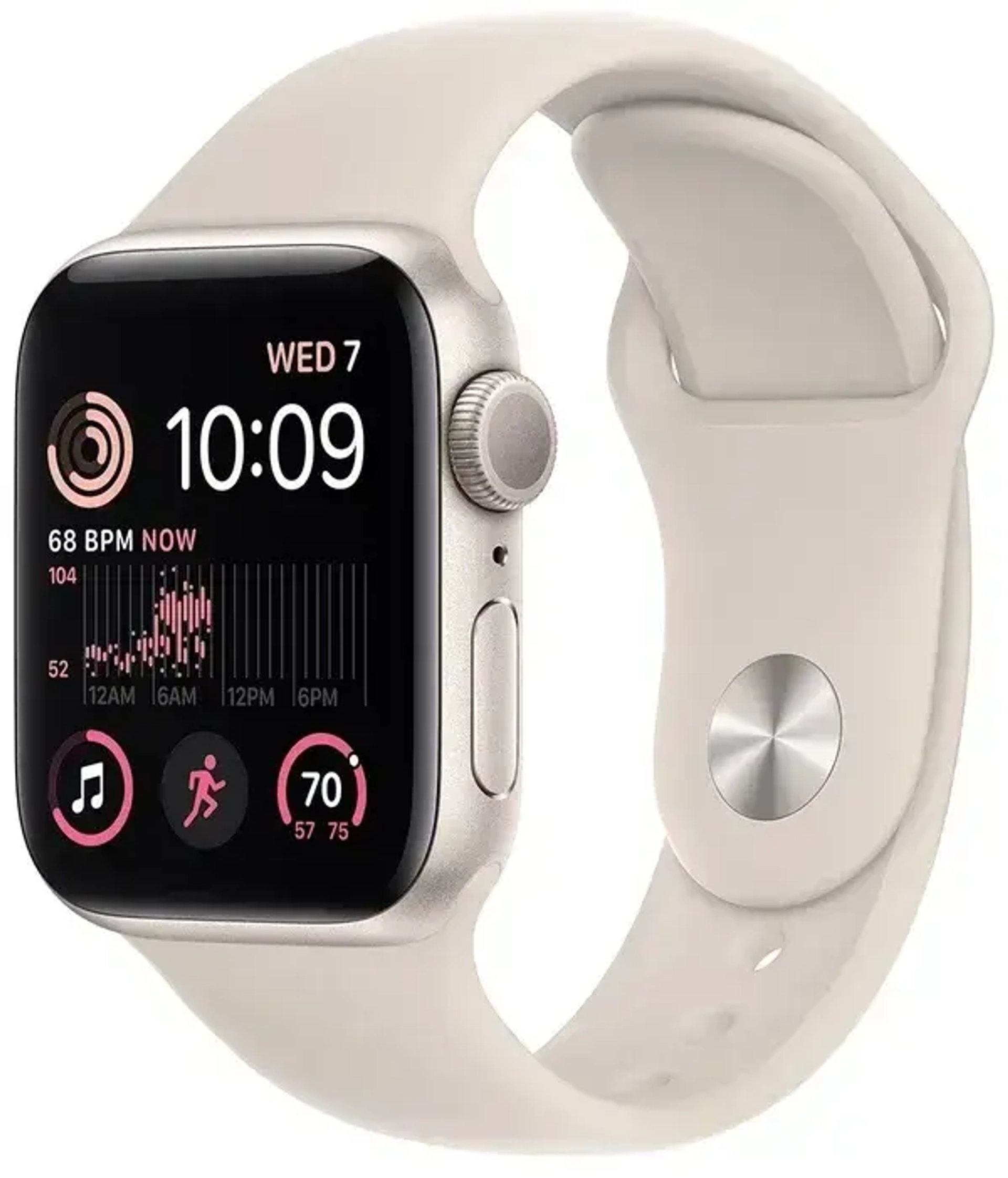 Смарт-часы Apple Watch SE 2024 GPS 44mm Starlight Aluminium Case with Starlight Sport Band M/L