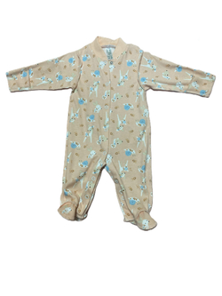 Комбинезон №1 с закрытой ножкой на кнопках из интерлока (100% хлопок) с антицарапками и швами наружу на рост 56 см