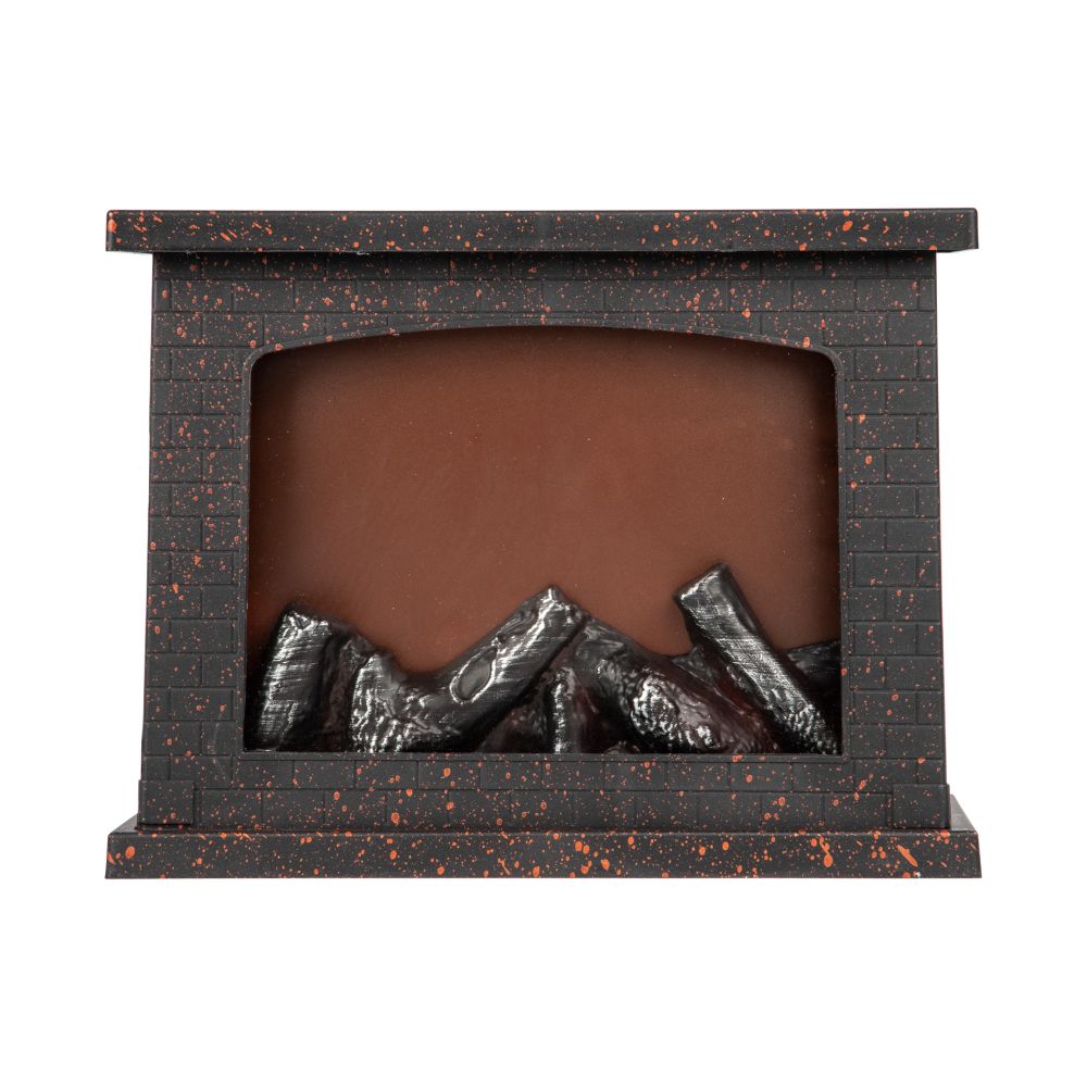ULD-L2821-005-DNC-RED BLACK FIREPLACE Светильник светодиодный Камин с эффектом пламени. питание от батареек 3АА не в-к или USB в-к. 28х21см. 5 светодиодов. Корпус черный. TM Uniel