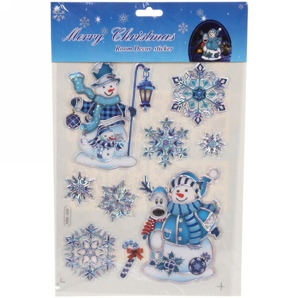 Набор наклеек «Зимние узоры» , лист 21,5х33,5 см,микс