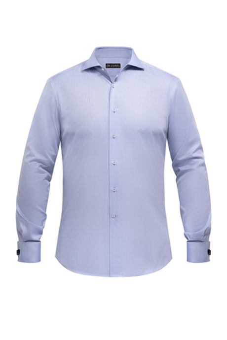 Рубашка сиреневая фактурная в полоску