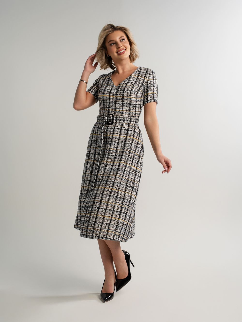 Платье твидовое Парижанка (серое) П15093-10М LT Collection