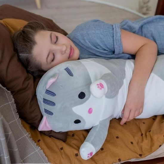Мягкая игрушка Длинный кот (110см) серый