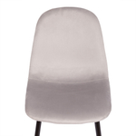 Стул BREEZE (mod. 4724) Велюр/металл , 44 х 53 х 87 см, Light grey (светло-серый) HLR14 / черный