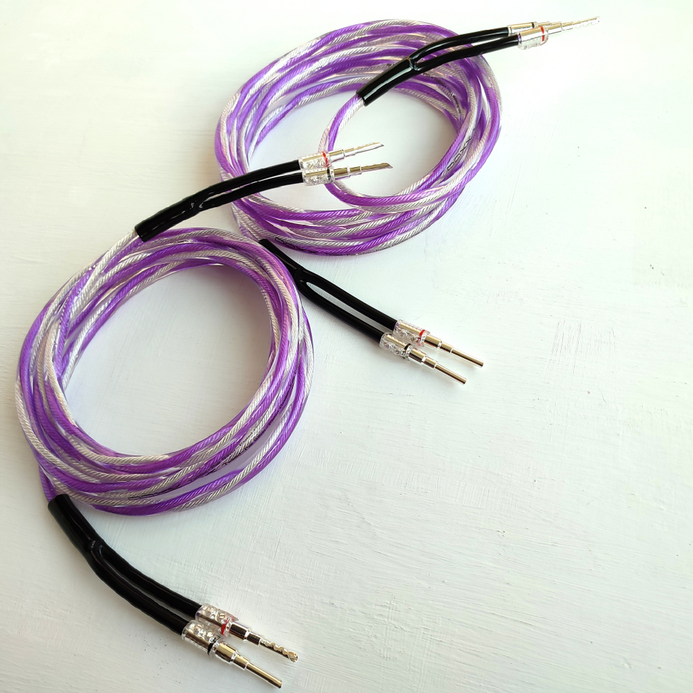 DAXX S92s Акустический кабель 12AWG (3.3мм.кв), класса Hi-Fi из посеребренной бескислородной меди -готовая пара-