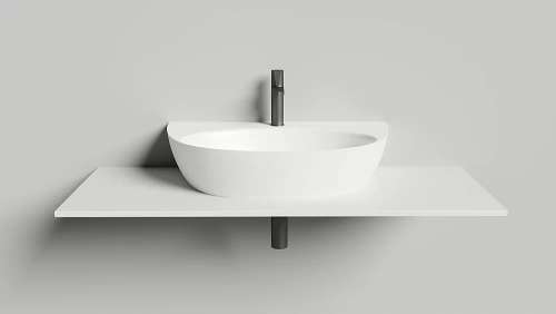 Раковина Salini ALDA WALL 03 140313G 71 из искусственного камня S-Sense, белая глянцевая