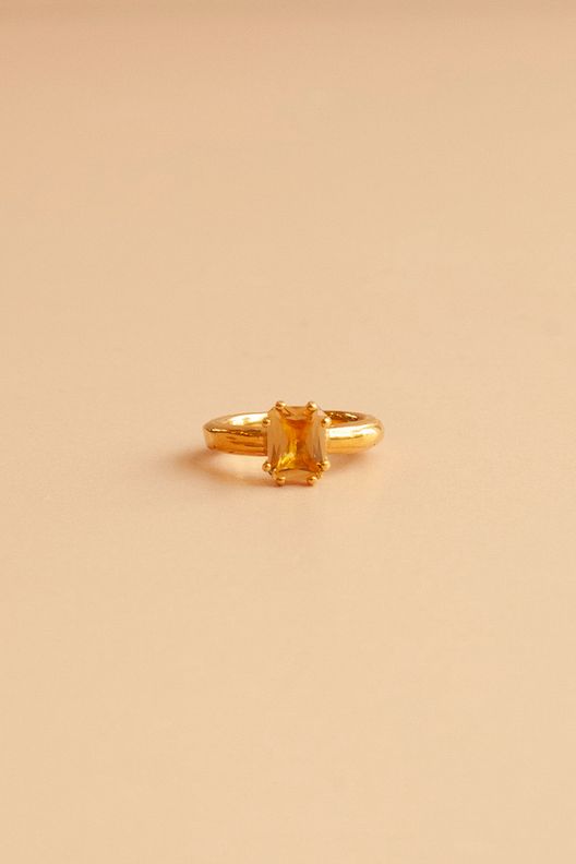 Кольцо ANCIENT SOUL с желтым цитрином, позолота / The Mineral Bar