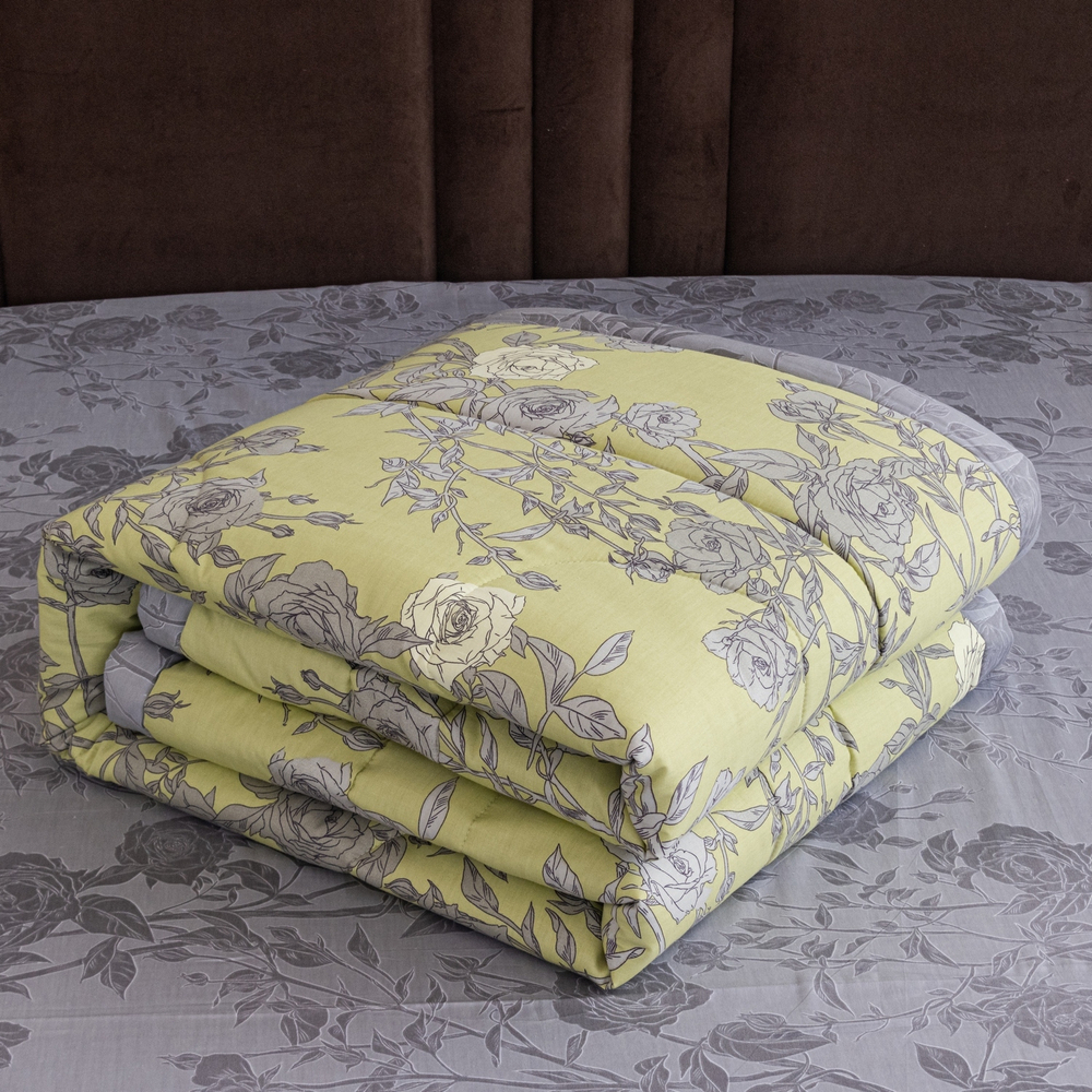 Комплект постельного белья Сатин с Одеялом 100% хлопок на резинке OBR121