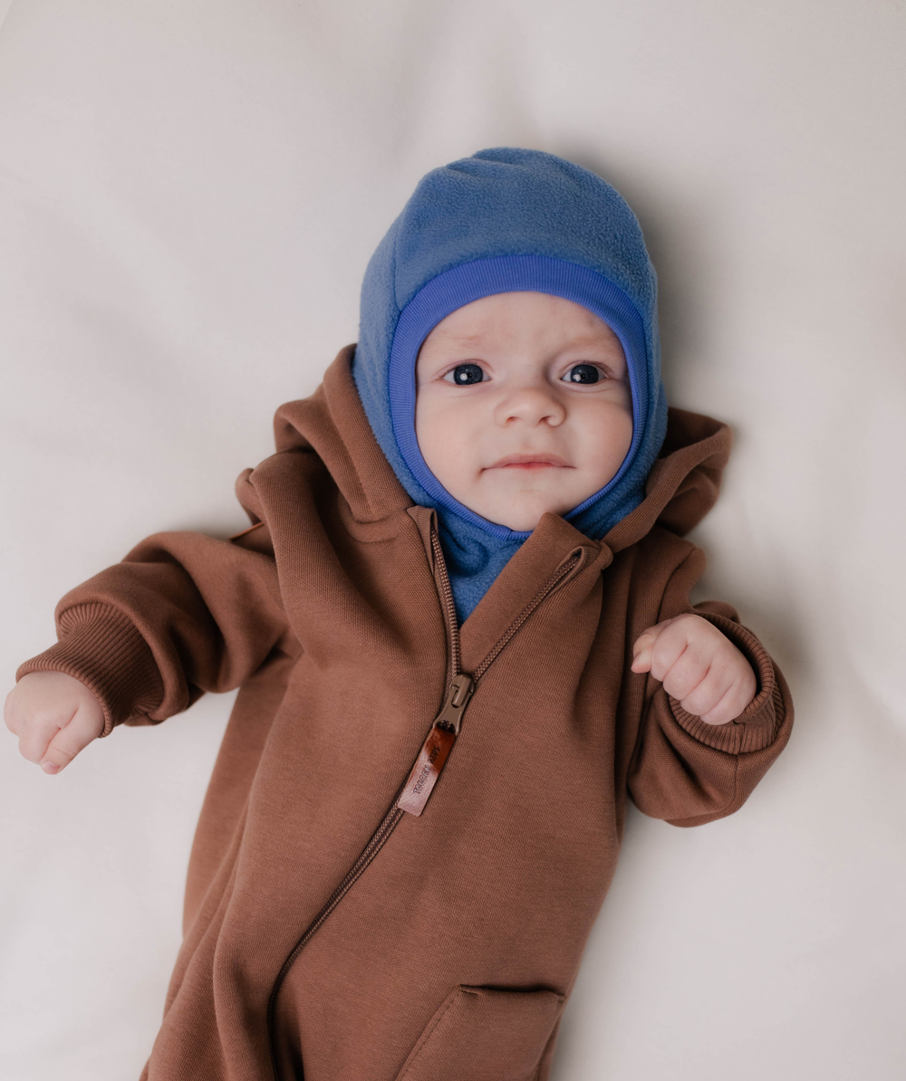 Шапка-шлем флисовый (синий)