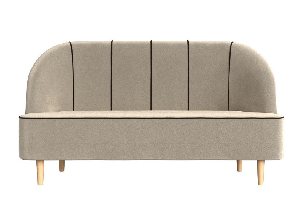 Кушетка Фелини, Бежевый\Коричневый, Микровельвет, 109861