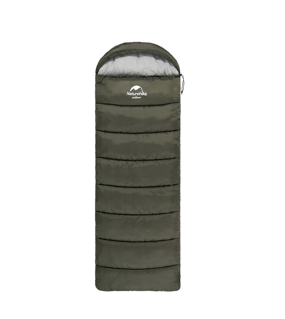 Спальный мешок Naturehike U Series Двойной хлопок осень-зима Green U350S, молния слева, 6927595764329L