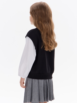 Свитшот-рубашка с эффектом двойки