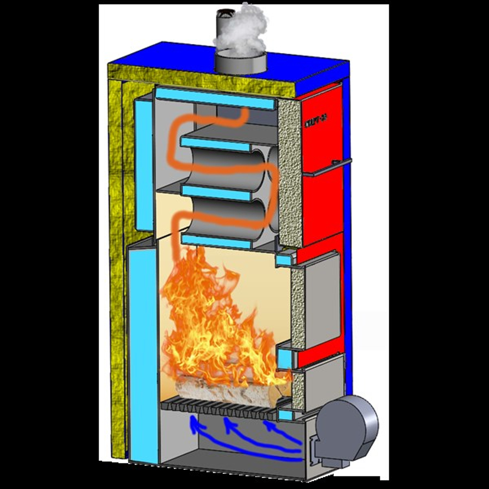 Котел длительного горения "СТАРТ-30-Long-MAX" (левый)