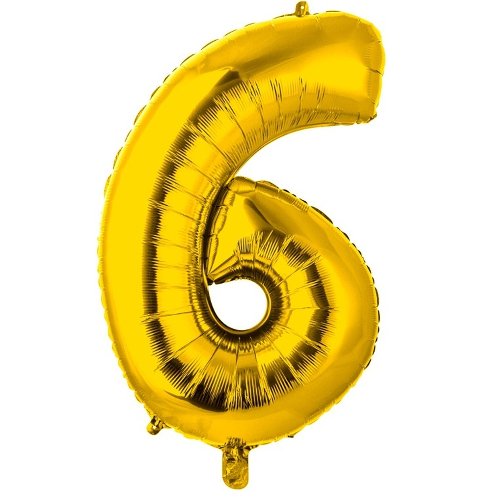 Фольгированные цифры в золотом цвете 66 см / 102 см