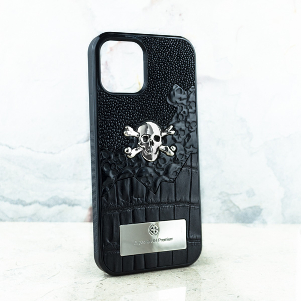 Эксклюзивный чехол iPhone 15 Pro Crossbones Skull Stingray LUX – купить за  31 900 ? | Euphoria HM