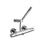 Смеситель термостатический для душа с душевым комплектом TZAR 343401DNC никель