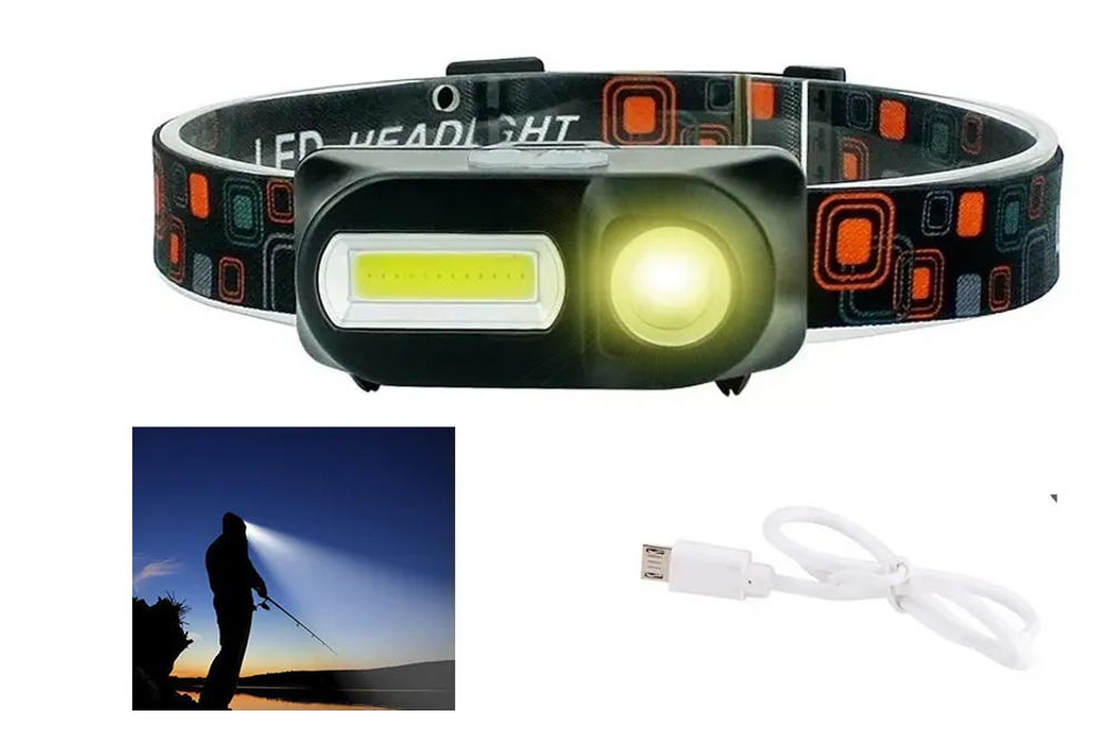 Фонарь налобный светодиодный Micro USB YYC-KX-1804