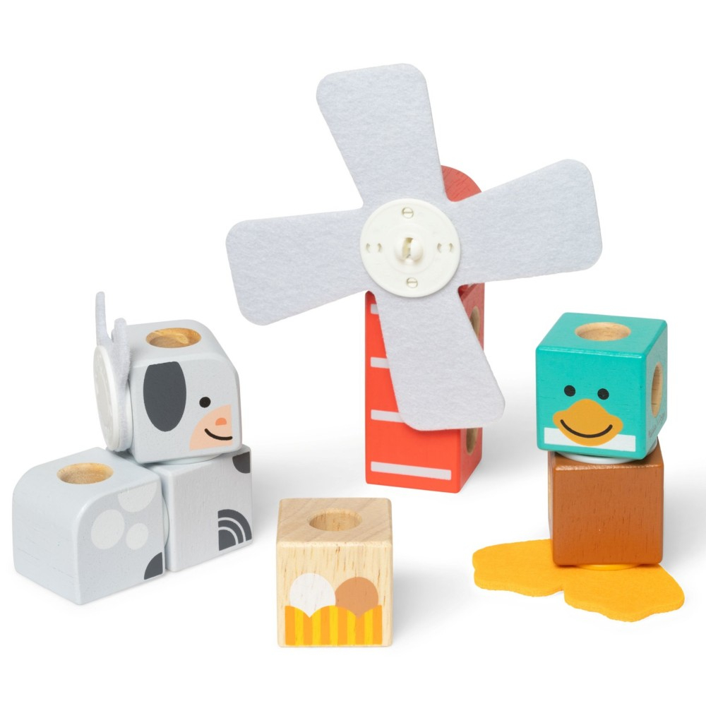 Melissa & Doug - Деревянные КОНСТРУКТОРЫ Blockables На ферме 16 элементов 20155254