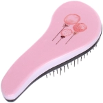 Расческа массажная компактная «ЭКЛЕР», микс 4 дизайна, 18*7,5см (PVC коробка)