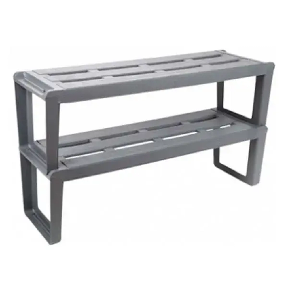 Этажерка для обуви Slip 2-х секционная (мокрый асфальт)