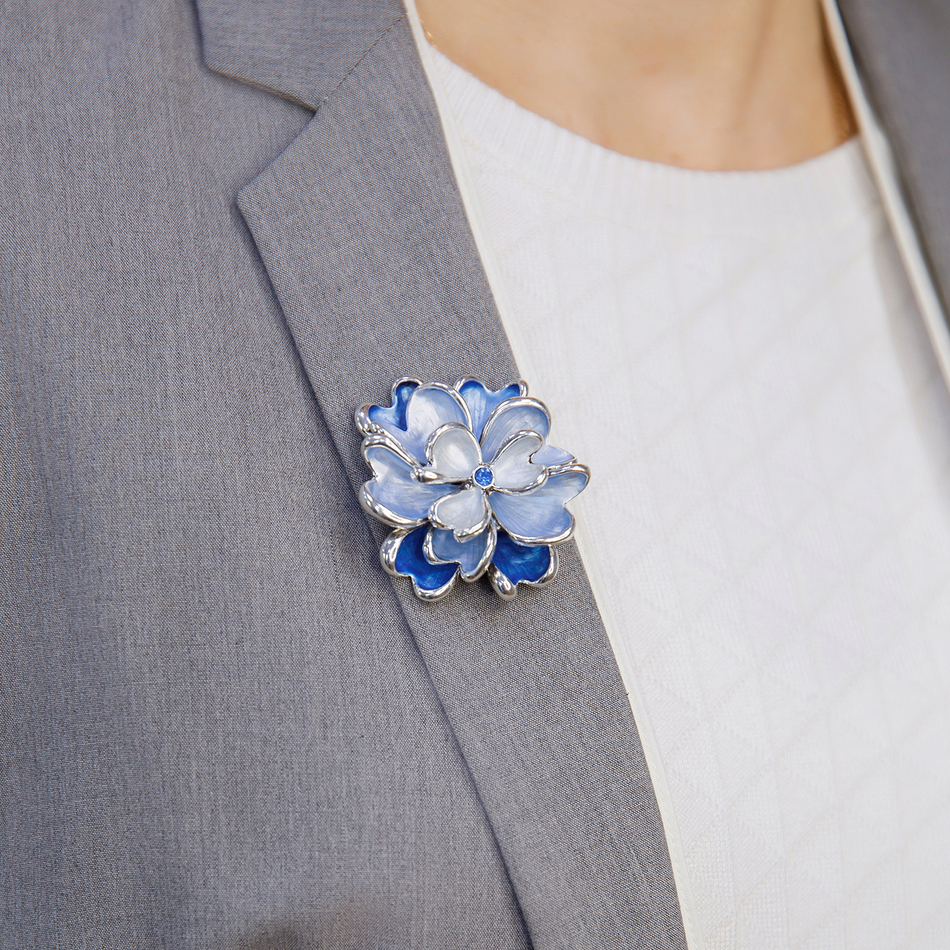 Брошь Shadore Цветок XZ1153.21 BL/S