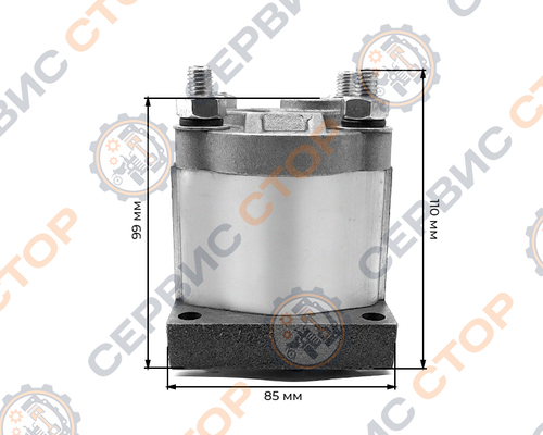 Гидравлический насос (шестеренчатый) CBN-E306-CFBL левого вращения, привод плоский, выход 90°