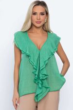 Блуза Поцелуй ветра (зеленая) Б13868-7М LT Collection