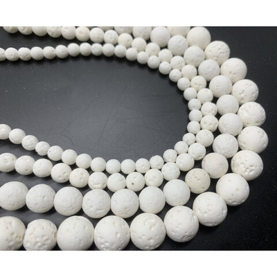 14570-4 Вулканическая лава белая 4мм, 38см