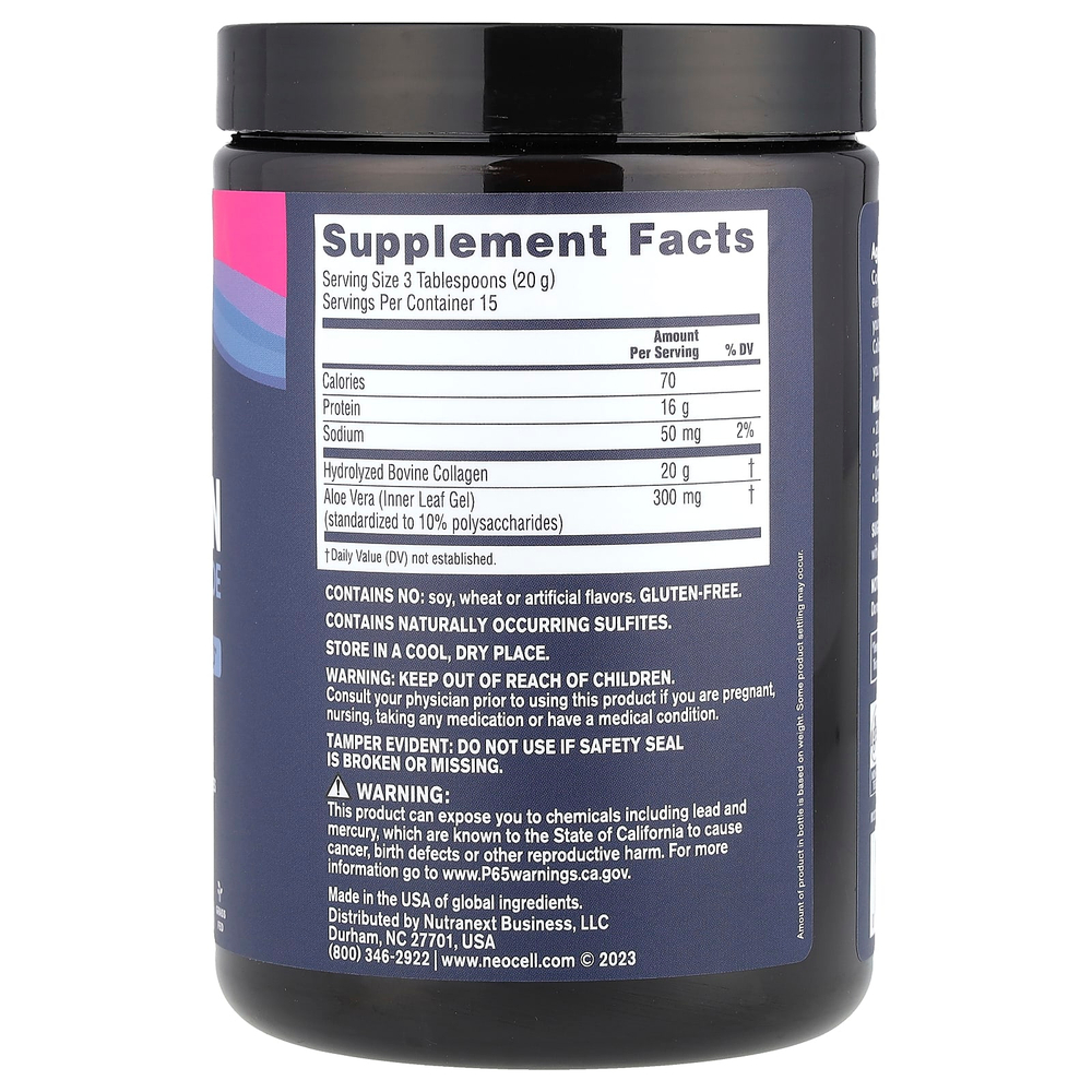 NeoCell, Суперколлаген с алоэ, без добавок, 300 г (10,6 унции)