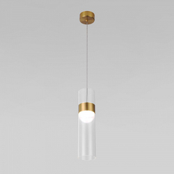 Подвесной светильник Eurosvet Lumen 50244/1 LED латунь/прозрачный