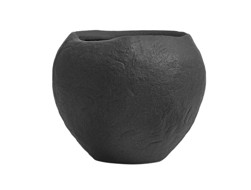 Кашпо TREEZ Effectory - Organic - Сфера - Тёмно-серый камень
