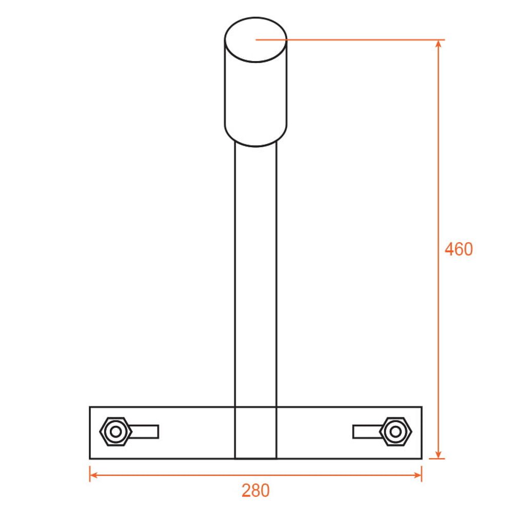 Кронштейн приставной для консольного светильника К1П-0,3-0,35-1-0,12х0,6-С