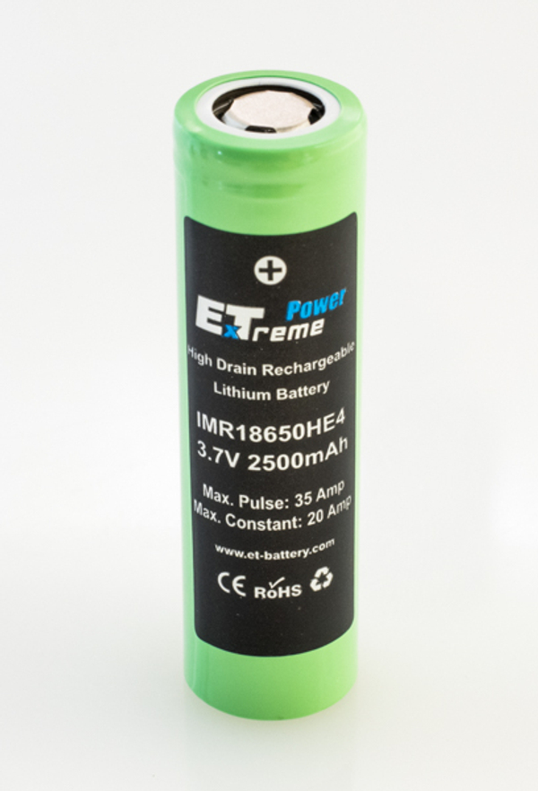 Аккумулятор ET IMR18650HE4 Green PK2