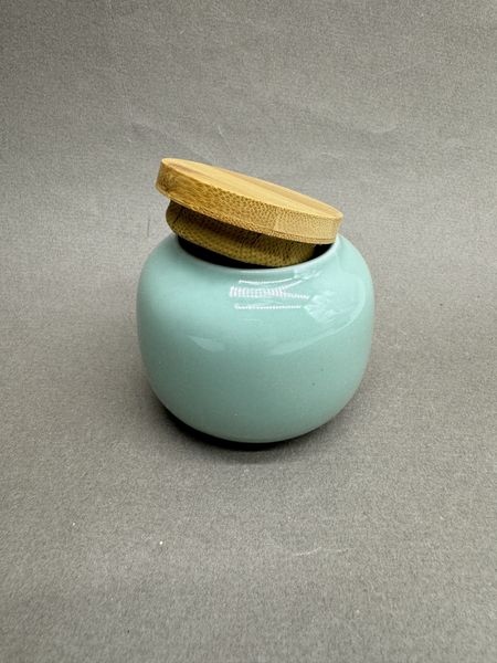 Чайница бирюза, фарфор, 200мл