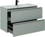 Тумба с раковиной Allen Brau Eclipse 1.E1003.PWM 100 рapyrus white matt