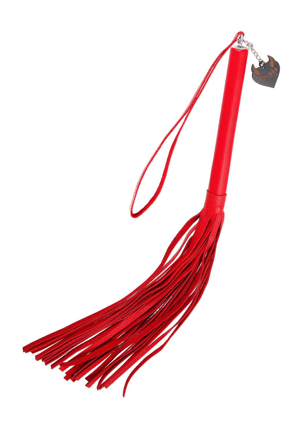 Плеть красная рукоять красные хлысты натуральная кожа 50 см