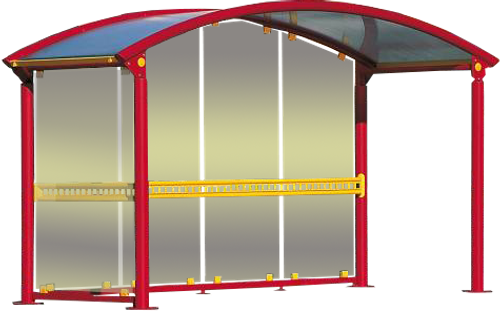 Остановочный павильон А-84 каленое стекло