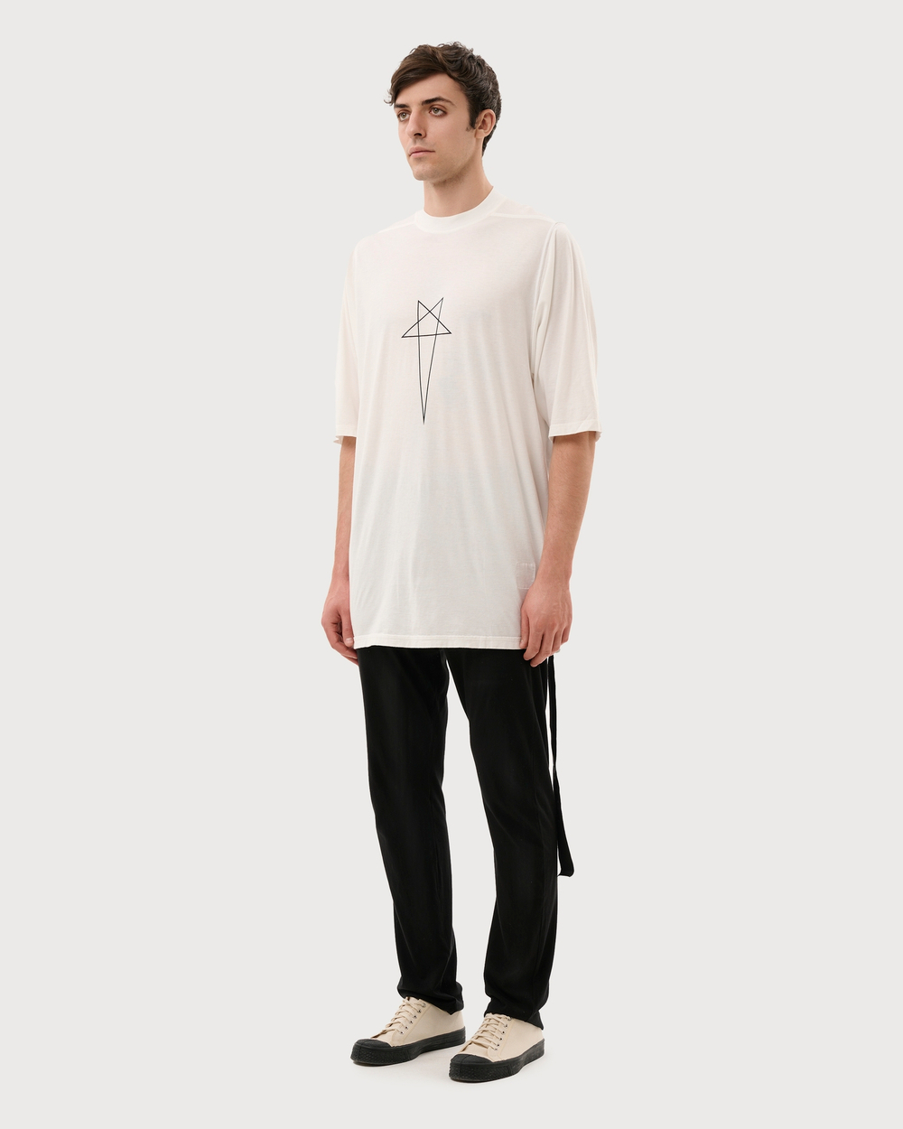 RICK OWENS DRKSHDW ФУТБОЛКА БЕЛАЯ LIDO JUMBO